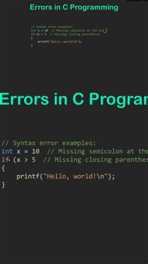 Syntax Error in C Programming language #cprogrammingquestions #cprogrammingtutorialforbeginners