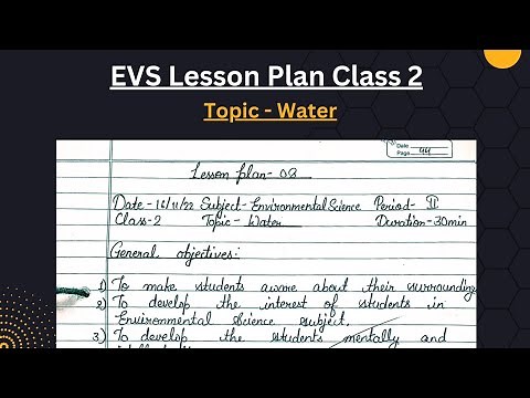EVS Lesson Plan Class 2 | Topic-Water | B.Ed | B.El.Ed | B.T.C | D.El.Ed
