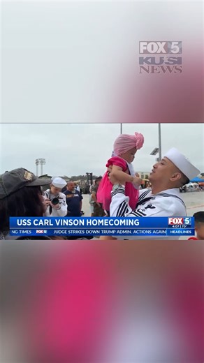 Navy sailors were reunited with their families and friends for the first time after a nine-month-long deployment aboard the USS Carl Vinson. | FOX 5 San Diego