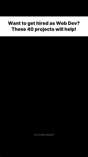 Lalit N. Prajapati on Instagram: "Struggling to find web development project ideas? Here are 40 unique and practical projects to boost your skills and build your portfolio. Start building today. #webdeveloper #webdevelopment #javascript #frontenddeveloper #backenddeveloper #fullstackdeveloper #coding #programming #html #css #reactjs #developer #softwaredeveloper #tech #reels #webdesign"