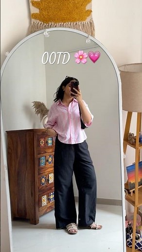 Easy breezy linen outfit 🌸 | Linen Pants | Linen Shirt #oversized #hmhaul #outfitcheck #casualfit
