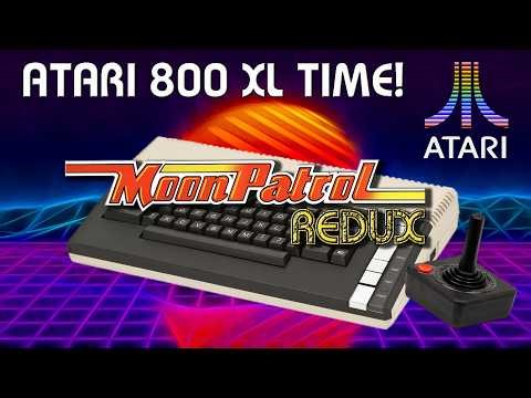 #700 Atari Time!...Playing Moon Patrol Redux on my Atari 800 XL