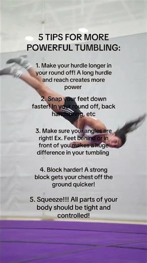 5 TIPS FOR POWERFUL TUMBLING