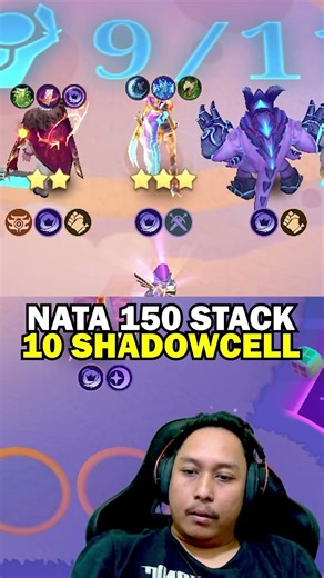 10 SHADOWCELL 3 STAR NATALIA 150 STACK #mobilelegends #magicchess #mpl #mlbb #magicchessgogo