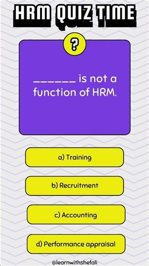HRM Multiple Choice Questions: Test Your Knowledge! #hrm #humanresourcemanagement