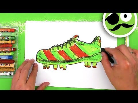How to draw a football boot