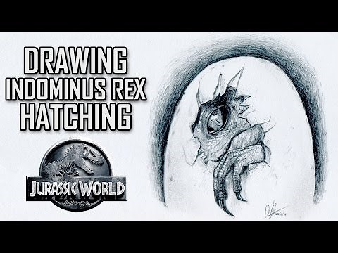 Jurassic World Indominus Rex Baby Hatching Drawing