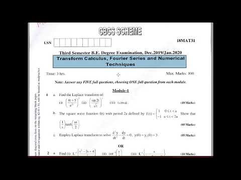 18MAT31 How to clear M3 | Important topics to study for M3 exam | Transform Calculus Fourier Series