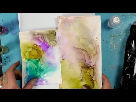 Two ways with Alcohol Ink on Yupo Card by Tracey Dutton - A Lavinia Stamps Tutorial