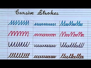 Basic Cursive Strokes for legible writing। #writing practice। how to write cursive writing?
