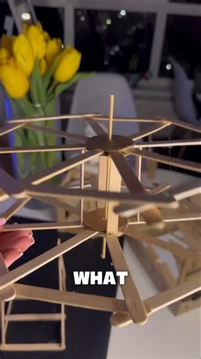 I Made a Working Ferris Wheel from Popsicle Sticks 🎡 | DIY Craft Challenge