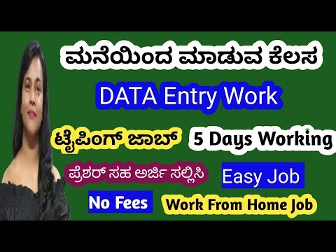 Data Entry Job |Work from Home Job | Typing Work in Kannada #workfromhome