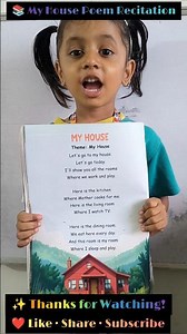🏡 My House Poem | Cute Kids English Poem Recitation 📚✨ #Shorts