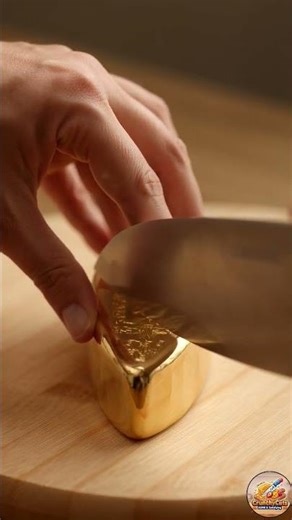 Satisfying Gold Bar Cut 🟡✨ #ASMR #Shorts