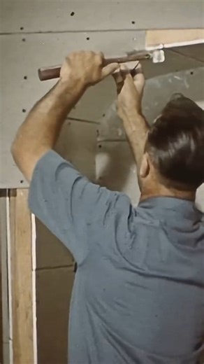 1950s drywall work in the United States #handyman #diy #craftsmanship #construction | Mr Wow Life