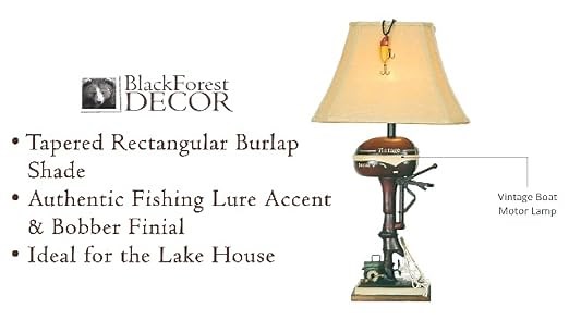 Vintage Boat Motor Lamp