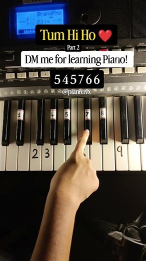 How to play hum tere bin (Tum hi ho) on the piano | Part 2 | #piano #music #pianonotes #trending