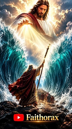🔥 Moses Split the Red Sea by Faith in God! 🙏🌊 | Epic Bible Story #shorts #bible #jesus