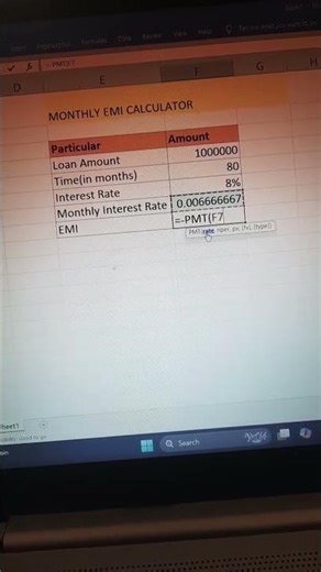 How to calculate Monthly EMI in Excel ?✅️