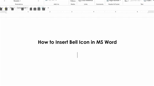 How to Insert Bell Icon in MS Word