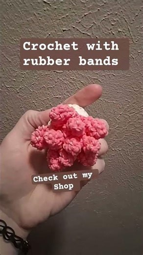crochet with rubber bands #crochet #loomigurumi #viralvideo #handmade #rainbowloom