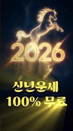 🔮 2026 신년운세 100% 무료! 올해의 운명 지금 확인