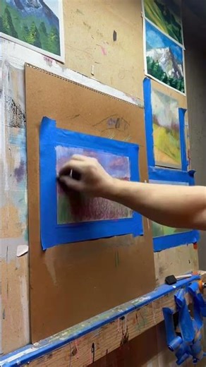 Drawing a pastel landscape #art #landscapedrawing #drawing #pasteldrawing