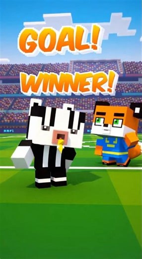 Pixel Soccer Showdown ⚽ | Fox vs Hippo Minecraft Animation