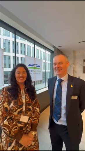 A truly positive and inspiring day at the @nfuscotland AGM in Glasgow. Our Chair, Cora Cooper, and Vice Chair, Julie McLaren, were proud to be part of the conversation, with Cora pictured alongside NFUS Vice Chair Robert Neill sharing a message of optimism, opportunity and a strong future for Scottish agriculture. | Women in Agriculture Scotland