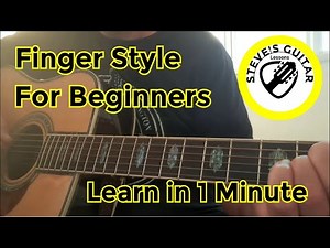 Learn Fingerstyle guitar in 1 minute Beginner's guide.