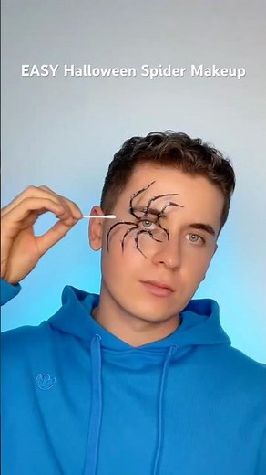 Let’s do EASY Halloween Spider Makeup! 🖤🕷️🖤 #halloweenmakeup
