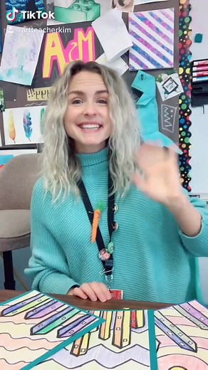 Elementary Art Lesson #art #teachers #teachersoftiktok #kidsartsandcrafts #kids #pattern #elementary