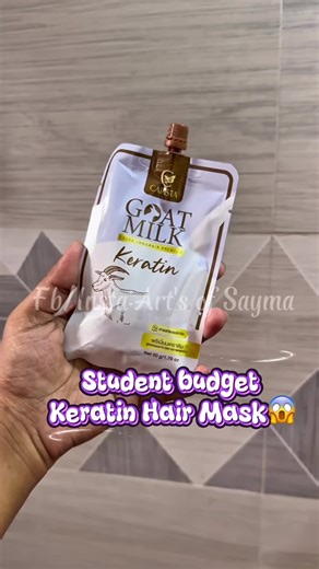 Arts Of Sayma🇧🇩 | Best Hair Mask Ever🤩💁‍♀️||Goat Milk keratin Hair Mask 💖🫶 #artsofsayma #hairmask #viralhairmask #silkyhair #ViralMask #reelsforyoupage | Instagram