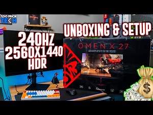 UNBOXING THE 240hz QHD MONITOR! HP OMEN 27" 1440p 240hz