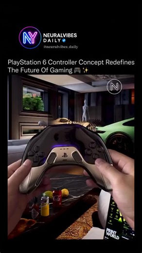 neuralvibes_daily | 🎮✨ Welcome to the future of gaming. This PlayStation 6 concept isn’t just eye candy—it’s a vision of immersive control. Transparent shell,... | Instagram