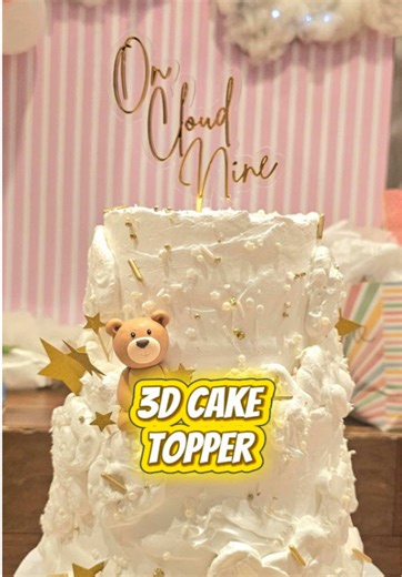 3D Cake Topper • 3D Cake Topper made with acrylic on my @OMTechlaser • Acrylic @Houston Acrylic • #kmscrafts #laser #caketopper #smallbusiness #explore