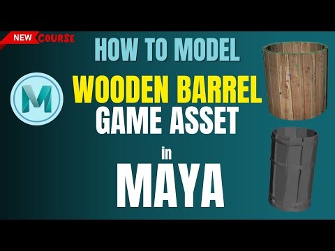 How to Model Wooden Barrel in Autodesk Maya | Barrel Modelling | Polygon Modeling in Autodesk Maya