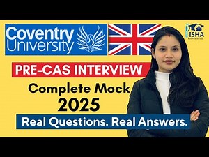 UK Pre CAS Interview 2025 | Real Questions & Answers | Coventry University | Learn with Isha