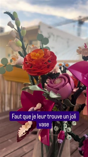 Hobby du week-end ! 3h de montage résumés en 1 min 😅 @Ekram-psychologie de l’habitat tu m’avais dit de mettre une plante au cabinet ça va comme ça ? @LEGO #fleurs #lego #bouquet
