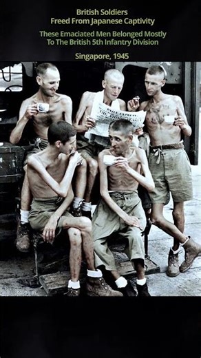 ⛓️🪖British POW Survivors - Japanese Hell, Singapore 1945 WW2 #ww2 #wwii #history #war #shorts #army