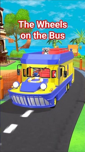 The Wheels on the Bus Go Round and Round Shorts | The Monkey on the Bus
