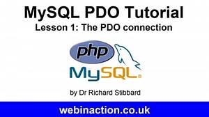 MySQL PDO Tutorial Lesson 1 - Connection