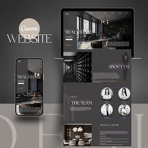 Real Estate Website Template Canva Website Template Multi-page Website for Real Estate Agent Real Estate Marketing Editable and Ready to Use - Etsy