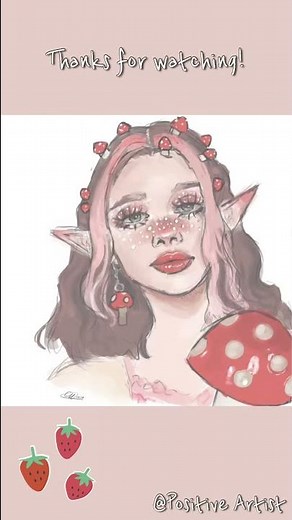 🍄 Drawing Charlotte Roberts 🍄 // #Shorts