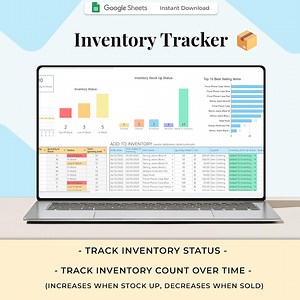 Inventory Tracker Spreadsheet, Google Sheets, Inventory Template Sheet, Inventory Log List, Reseller Inventory Management, Business Tracker - Etsy