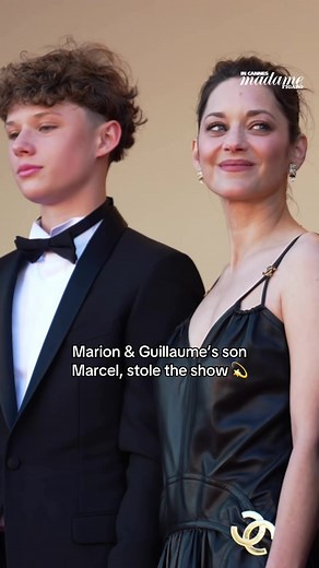 Marcel, son of #marioncotillard and #guillaumecanet makes his Cannes red carpet debut 🖤🍿 @FestivaldeCannes #cannesfilmfestival #festivaldecannes #cannes2026