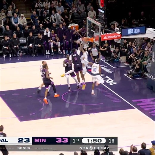 Naz Reid behind-the-back into the SLAM 😱 (via NBA) | Basketball Forever