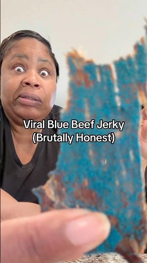 Viral blue jerky (honest review). #foodreview #funny #review