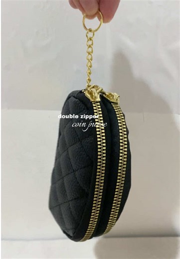 Affordable Double Zipper Coin Purse Wallet for Women
