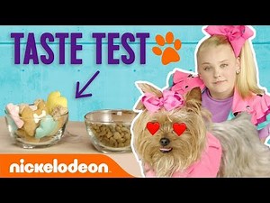 JoJo Siwa Treats BowBow to Doggie Treat Taste Test 🐾🍦 | Nick